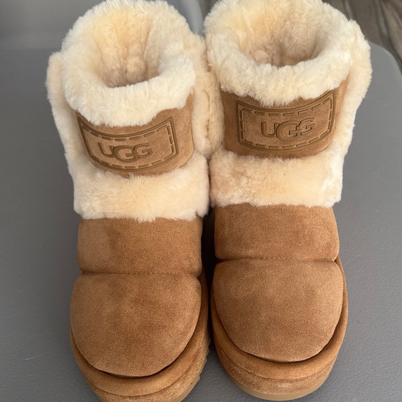 UGG Shoes - UGG s. 7 Chestnut Suede Boots with Cream Shearling new w tags no box